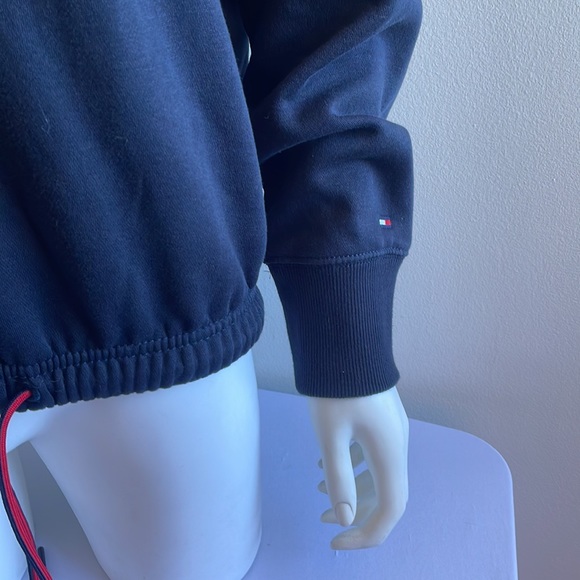 Tommy Hilfiger Women's Pine Logo Funnel Neck - Masters Navy Small - Picture 3 of 7